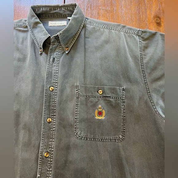 VTG 80’s Bugle Boy Company grey button up shirt. Size XXL fits like maybe XL - Picture 4 of 10